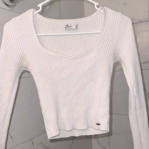 white hollister top